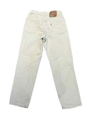 Vintage Levi's 550 31 x 30 Off-White Relaxed Fit Jeans Made in USA